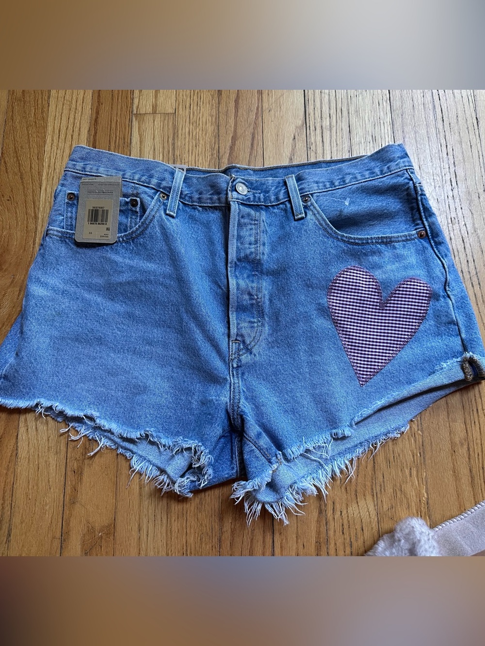 🔥Levi's Blue 🎉150th Anniversary edition with Red Gingham Heart Patch